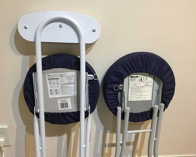 丸椅子カバーの裏側・器具を避ける折り込み縫製の工夫